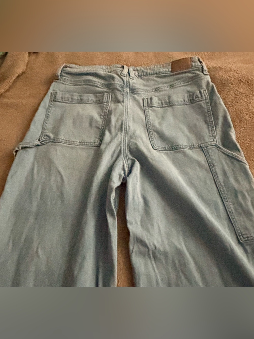 American Eagle Outfitters Light Blue Wide-Leg Jeans - Picture 9 of 9
